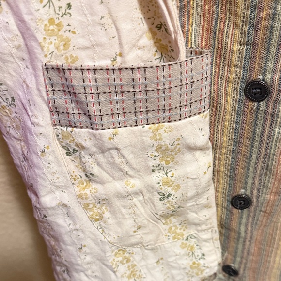 POL Cream and Brown Embroidered Button Down Shirt - Picture 8 of 12